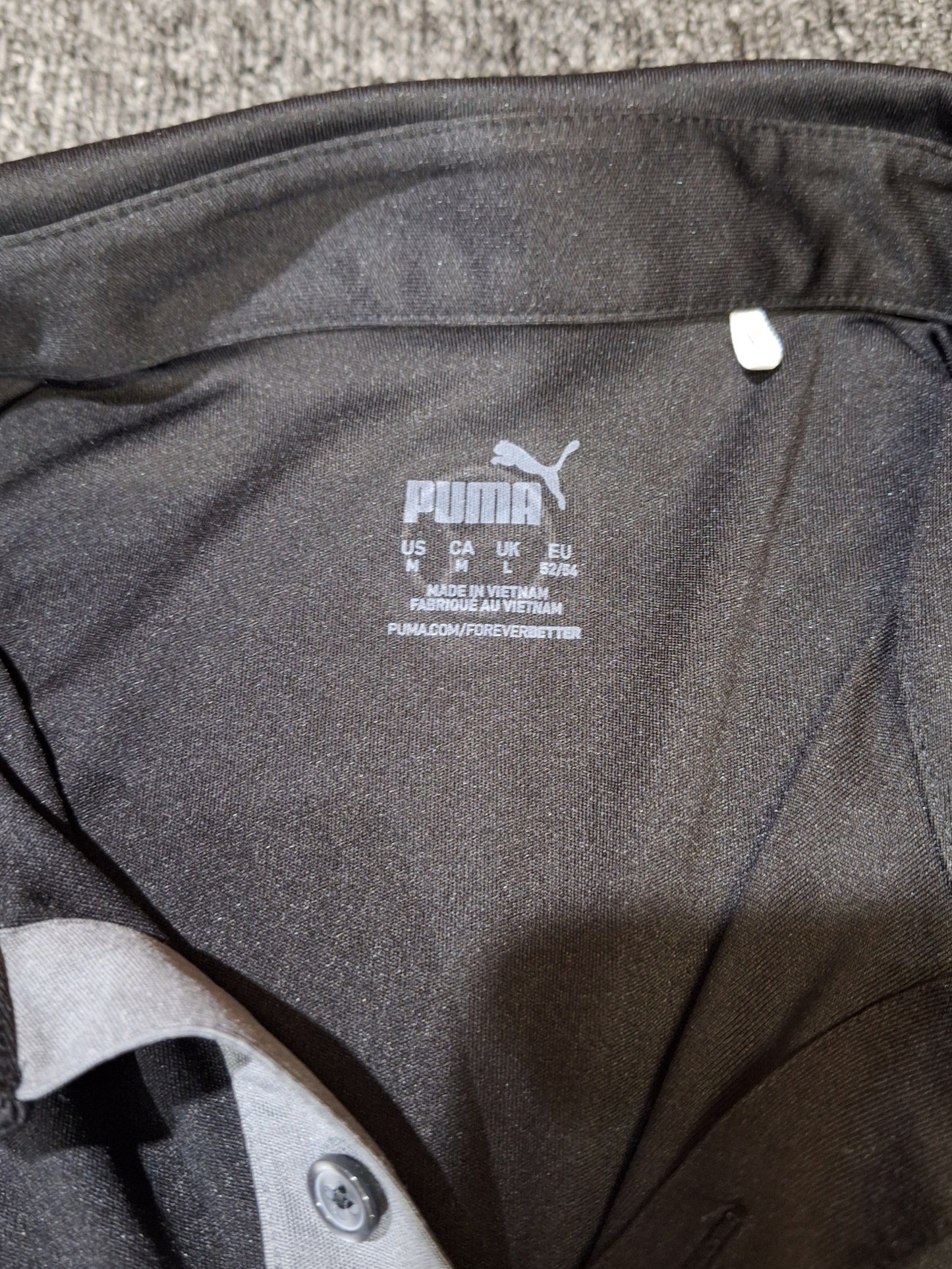 PUMA - Polo Shirt - Black - US Medium / UK Large - VERY GOOD