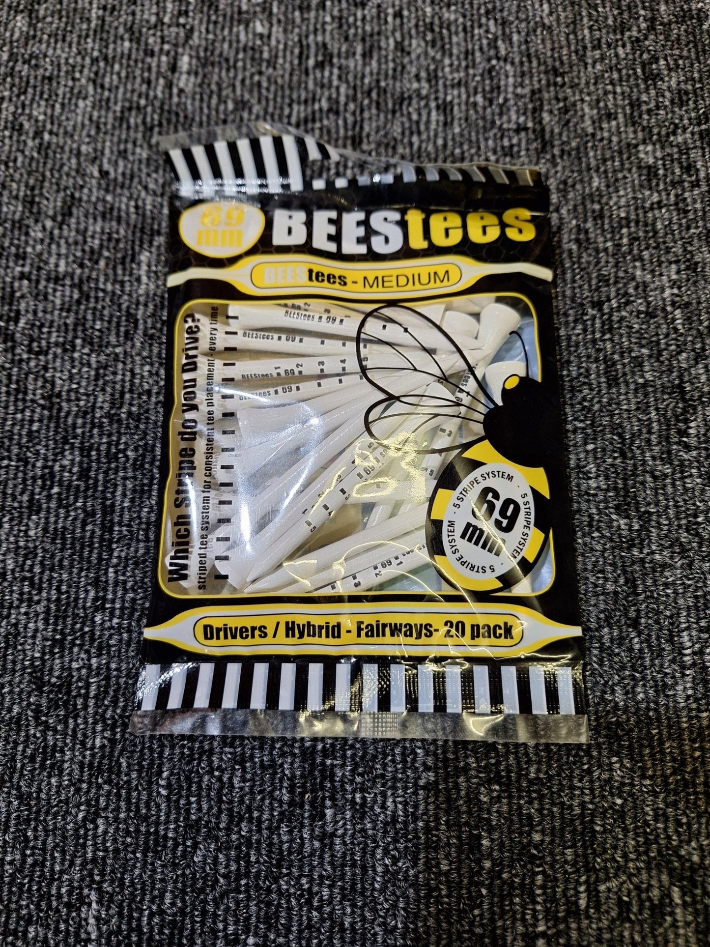 Bees Tees - 69mm Tees - 20 Pack - Shams Golf Exchange