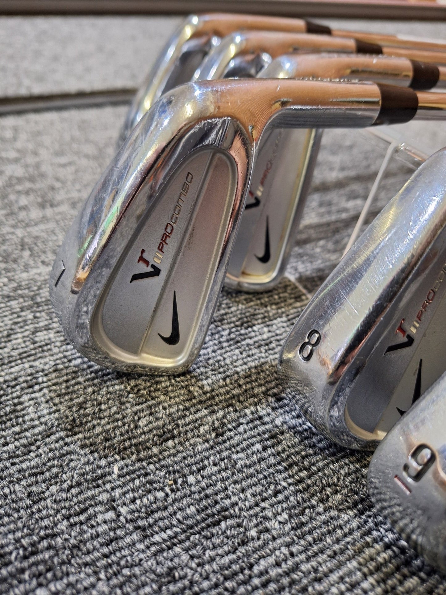 Nike - Victory Red Forged Pro Combo Irons - #4 - PW - Stiff Steel - Right Hand - Shams Golf Exchange