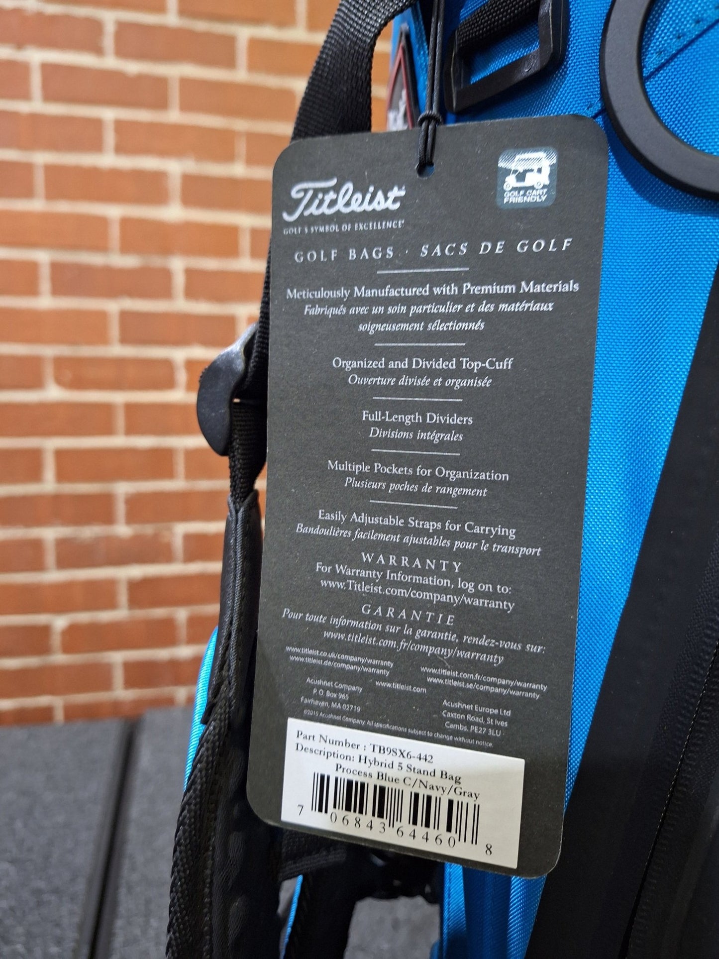 Titliest - Stand Bag - Hybrid 5 - Blue / Navy / Gray - Shams Golf Exchange