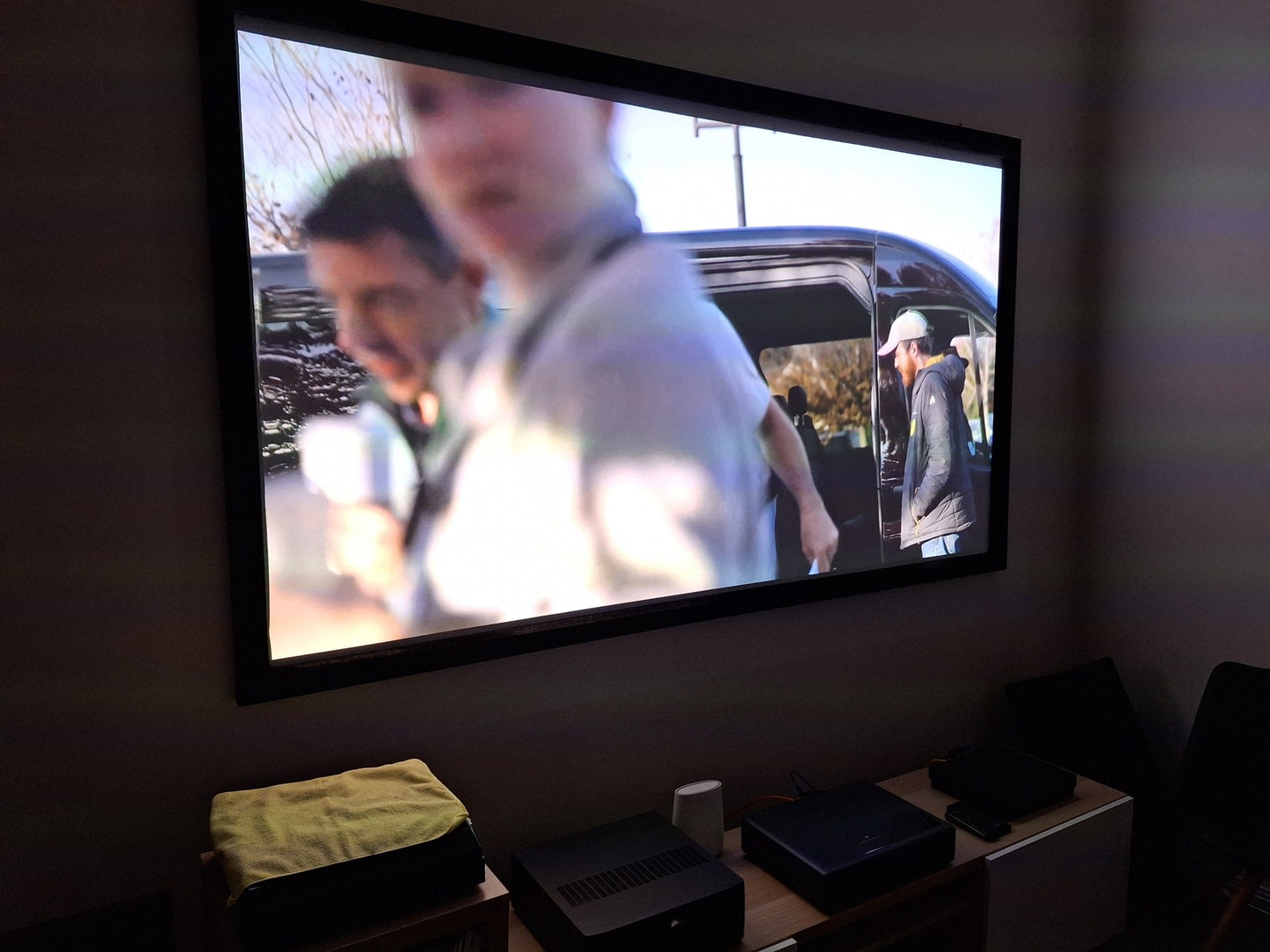 Xiaomi - 4k Ultra Short Throw Projector - 150 inch - Screen Included - Shams Golf Exchange