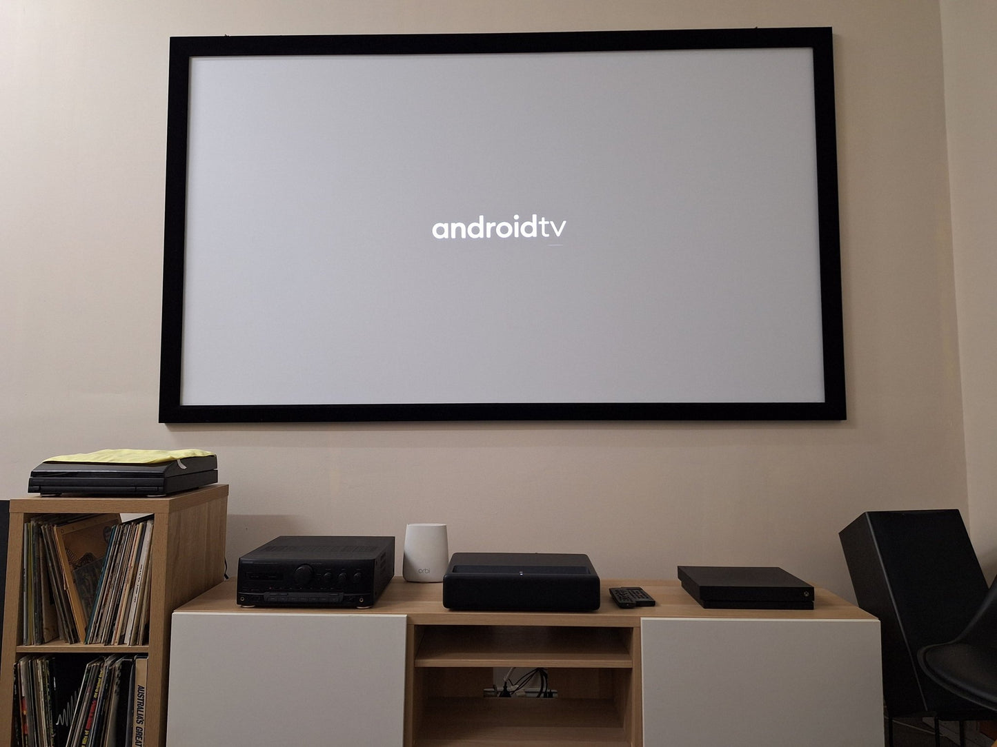 Xiaomi - 4k Ultra Short Throw Projector - 150 inch - Screen Included - Shams Golf Exchange