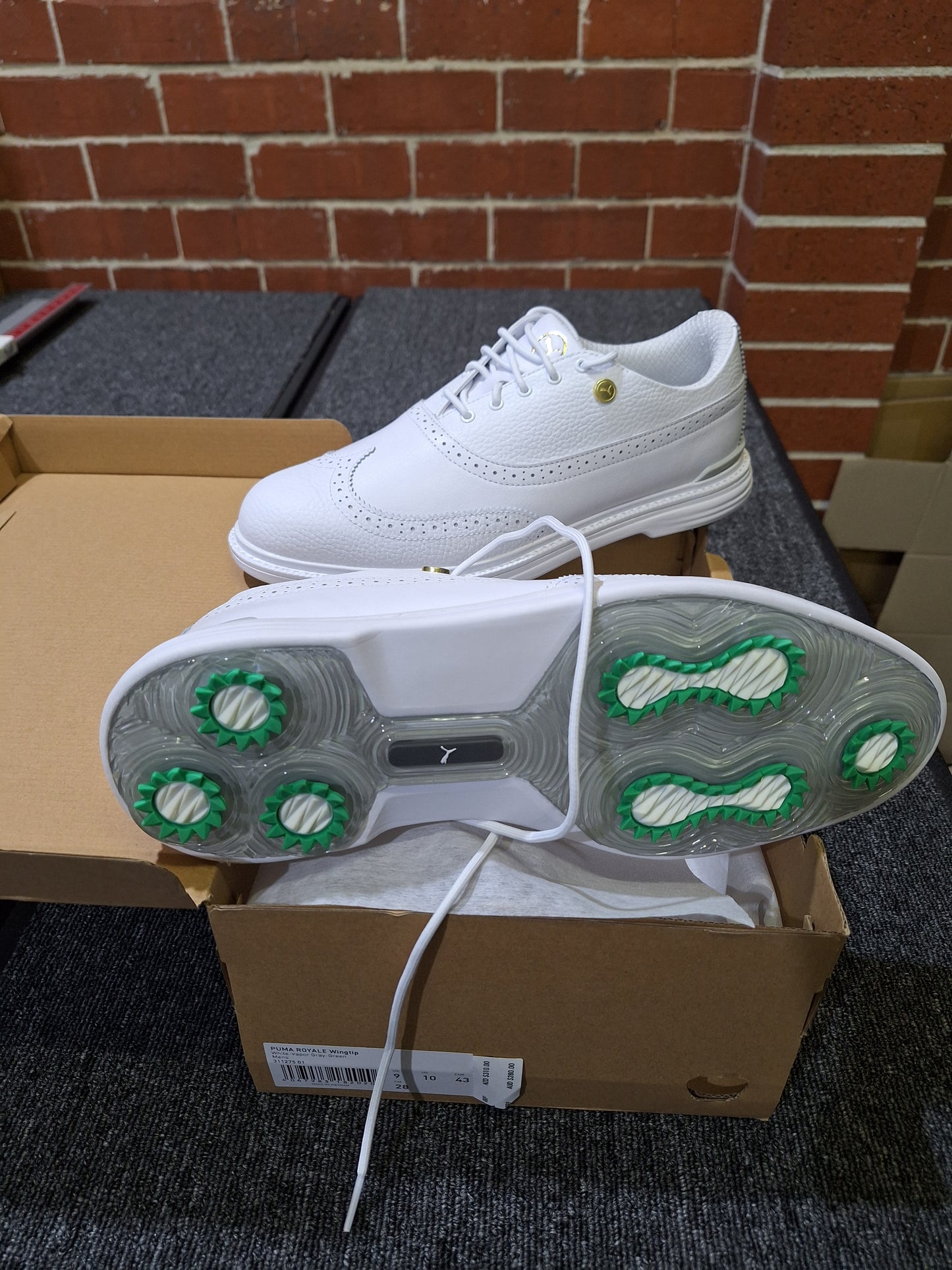 PUMA - Royale Wingtip - Pure White - Size 10 US - BRAND NEW