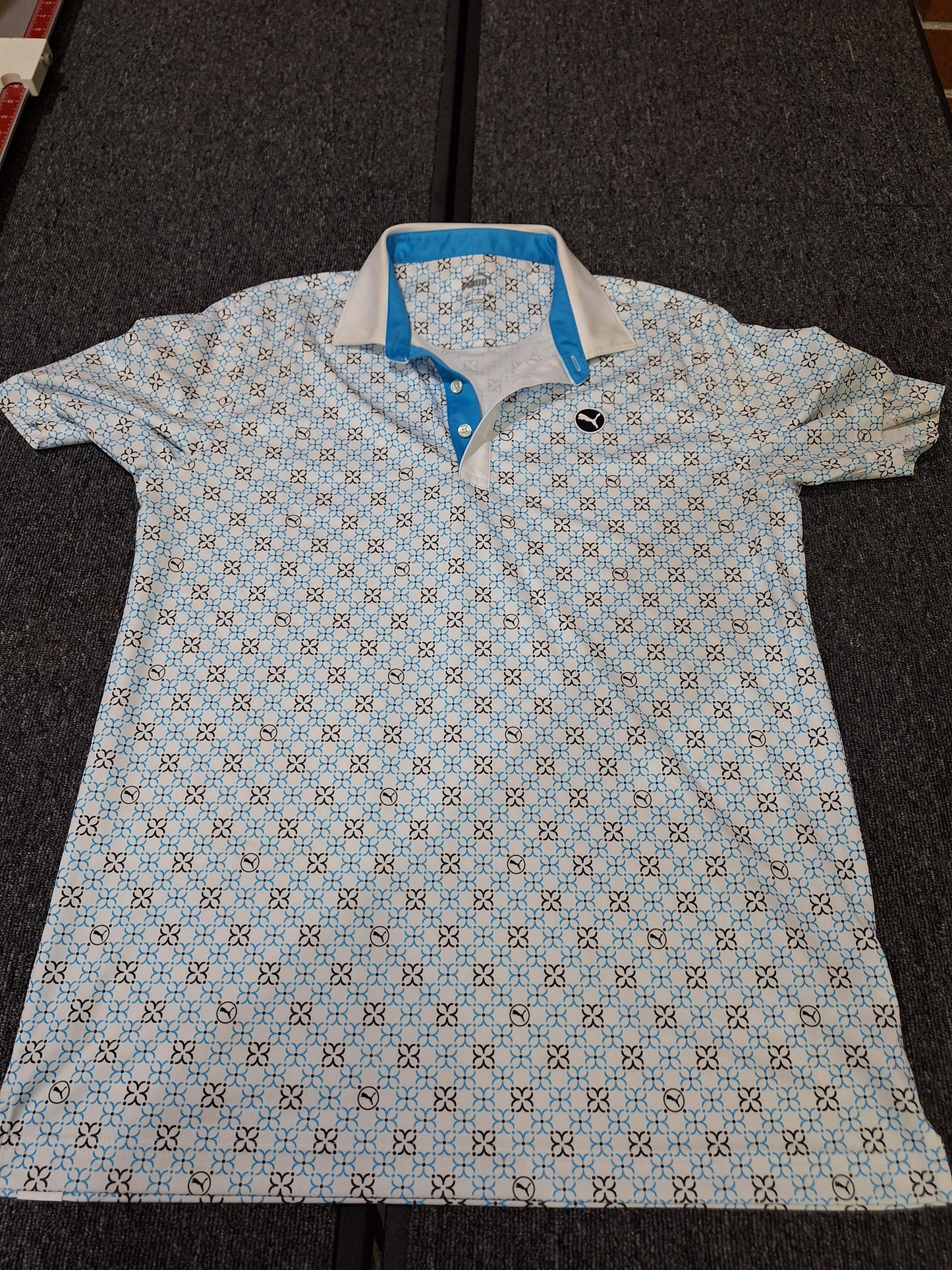 PUMA - Polo Shirt - White - US Medium / UK Large - VERY GOOD