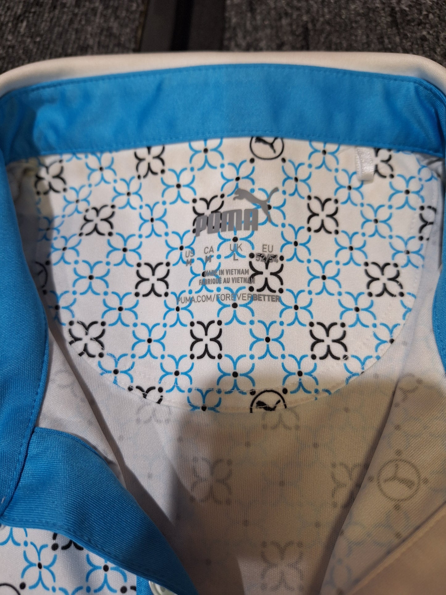 PUMA - Polo Shirt - White - US Medium / UK Large - VERY GOOD