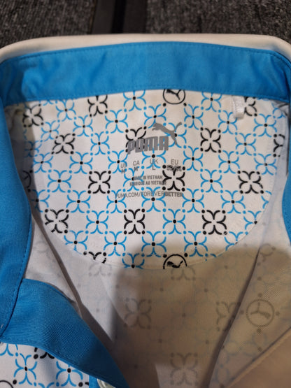 PUMA - Polo Shirt - White - US Medium / UK Large - VERY GOOD