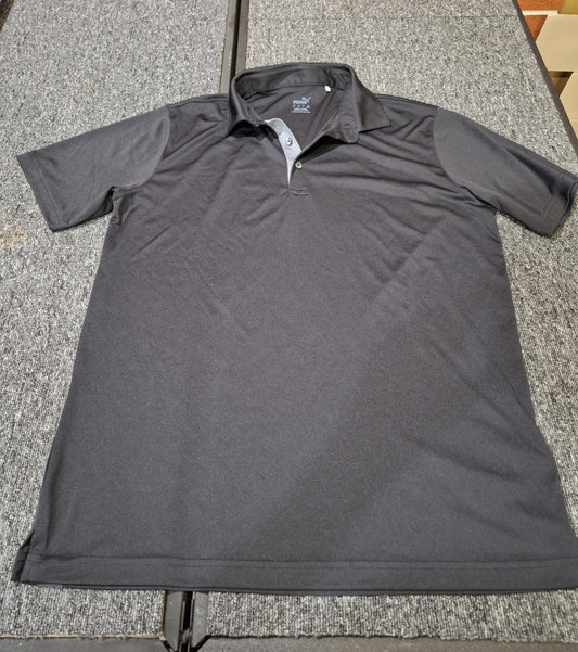 PUMA - Polo Shirt - Black - US Medium / UK Large - VERY GOOD