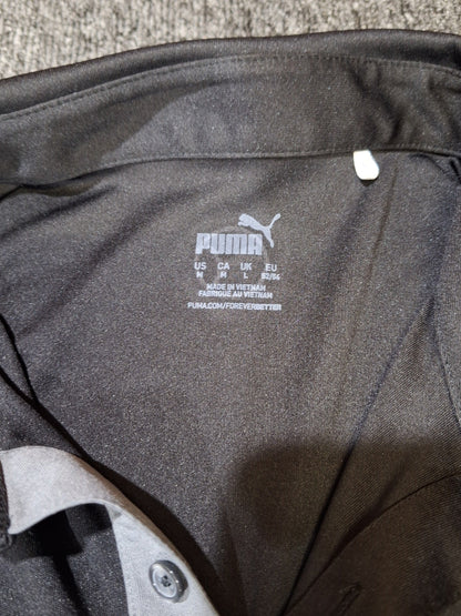 PUMA - Polo Shirt - Black - US Medium / UK Large - VERY GOOD