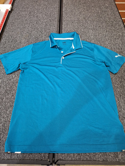 PUMA - Polo Shirt - Bottle Green - US Medium / UK Large - VERY GOOD