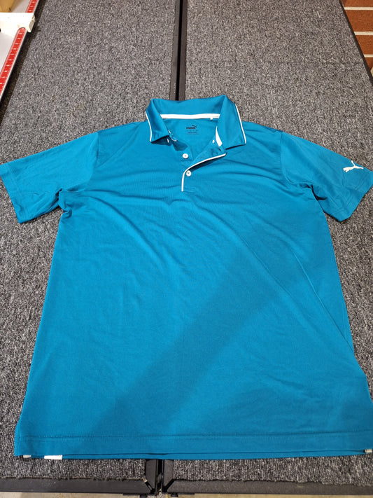 PUMA - Polo Shirt - Bottle Green - US Medium / UK Large - VERY GOOD