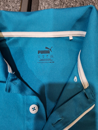 PUMA - Polo Shirt - Bottle Green - US Medium / UK Large - VERY GOOD