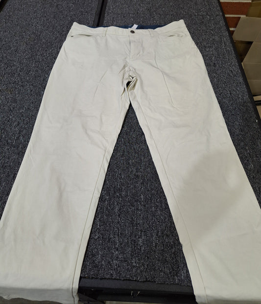 ADIDAS - Primegreen 5 Pocket Pants - Cream - 34 Waist 32 Length - VERY GOOD