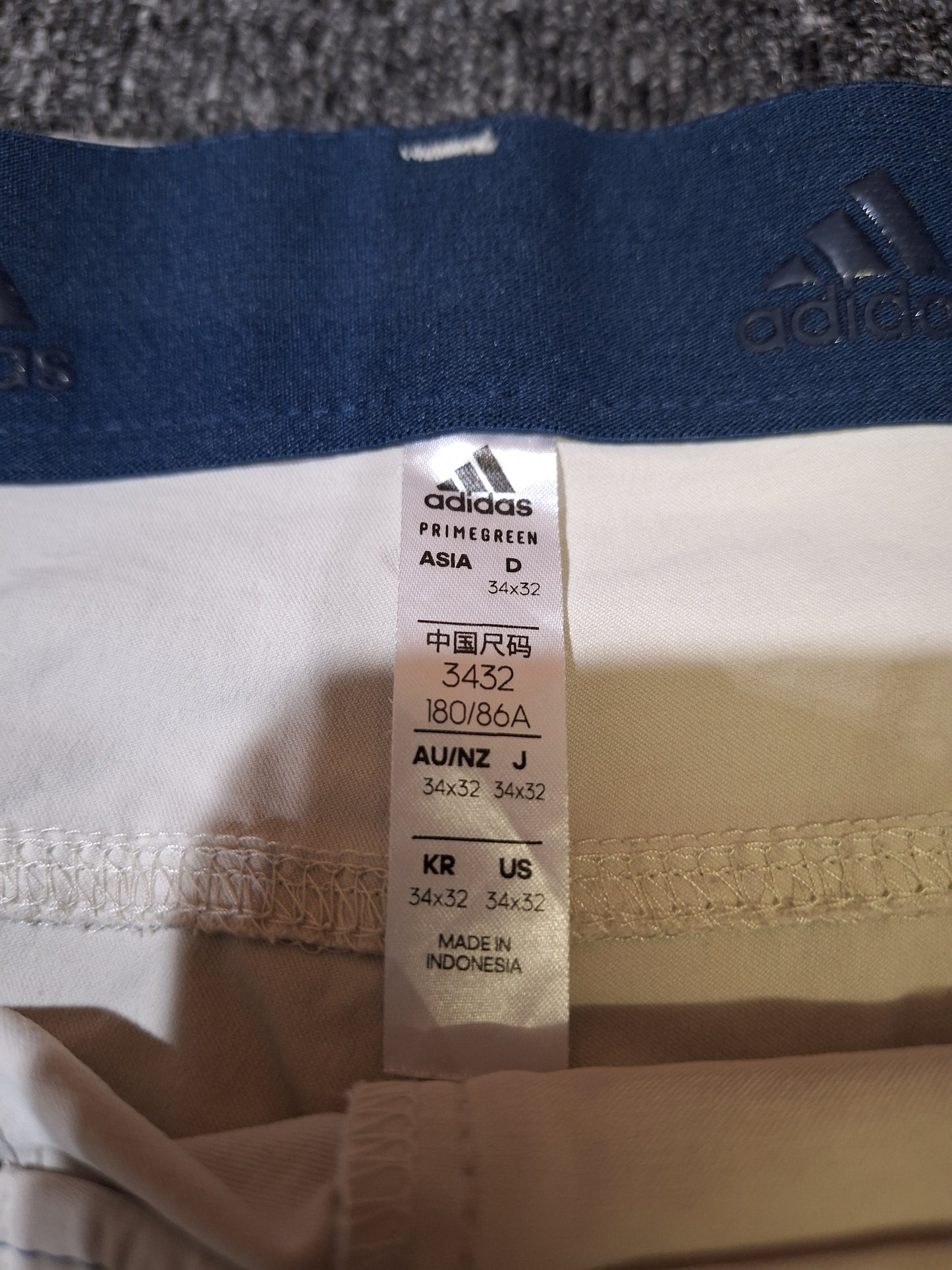 ADIDAS - Primegreen 5 Pocket Pants - Cream - 34 Waist 32 Length - VERY GOOD