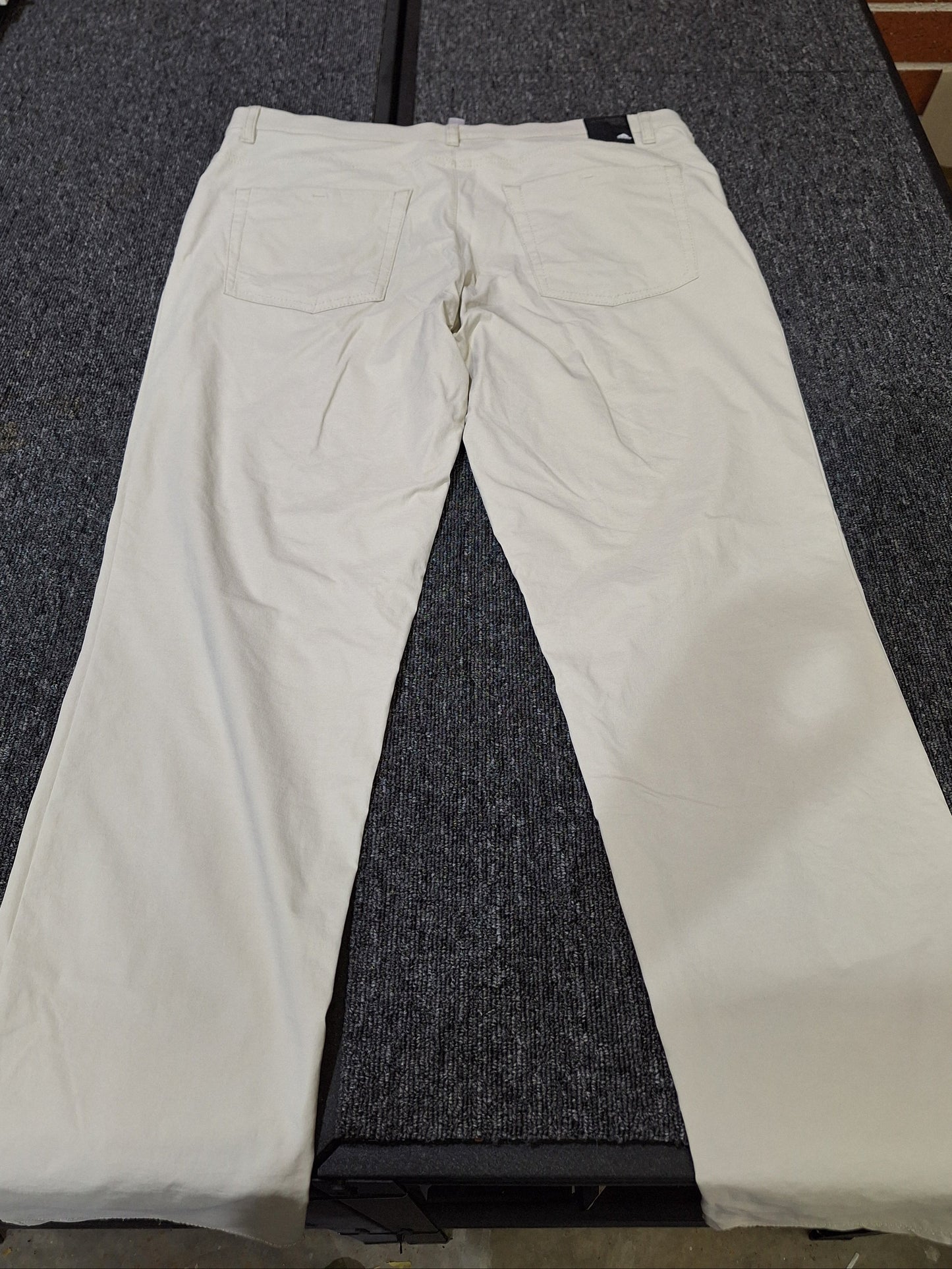 ADIDAS - Primegreen 5 Pocket Pants - Cream - 34 Waist 32 Length - VERY GOOD