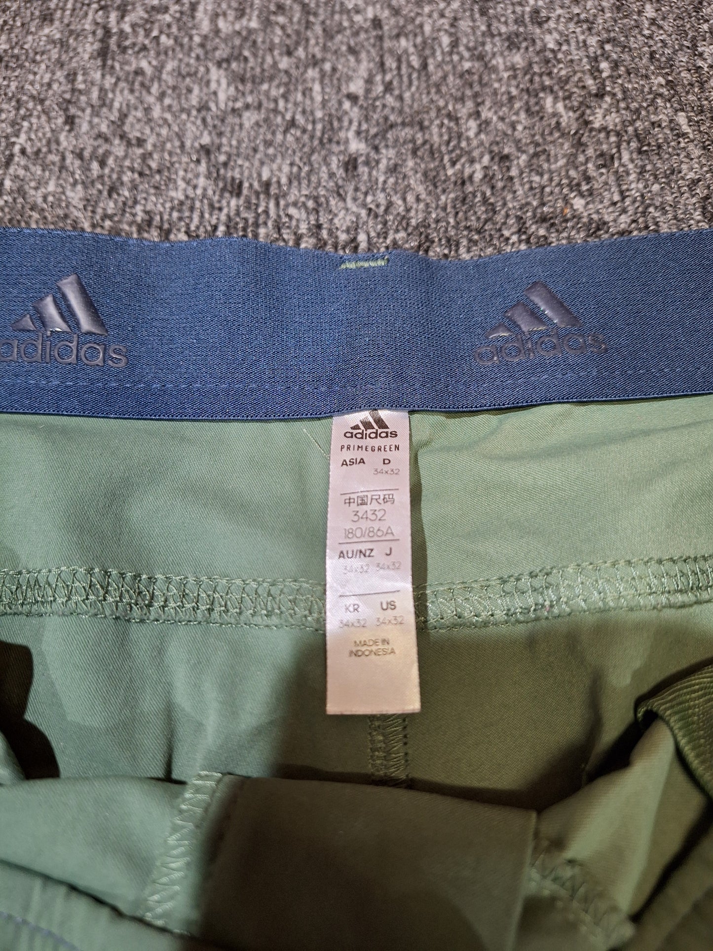 ADIDAS - Primegreen 5 Pocket Pants - Green - 34 Waist 32 Length - VERY GOOD