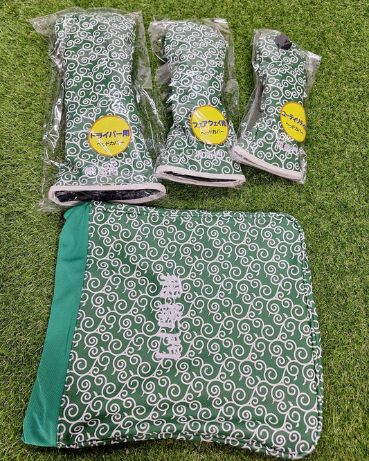 Tobiemon - Headcover 4 Piece Set - Driver, Fwy, Hyb, Iron Set - Karakusa