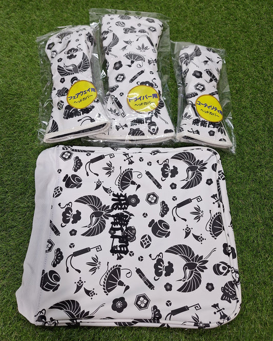 Tobiemon - Headcover 4 Piece Set - Driver, Fwy, Hyb, Iron Set - Takara-zukushi