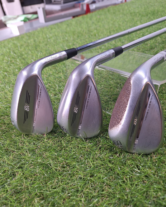 Titliest SM9 Wedges - 52/08 + 56/12 + 60/08 - Dy Gold Wedge - RH - GOOD