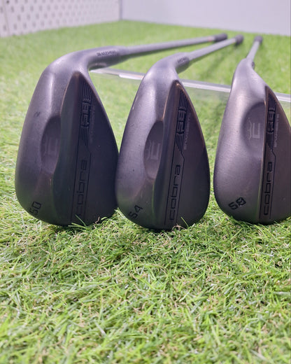 Cobra - SB2 Black Wedge Set - 50V, 54V, 58W - KBS Hi-Rev 2.0 Black - RH - VERY GOOD