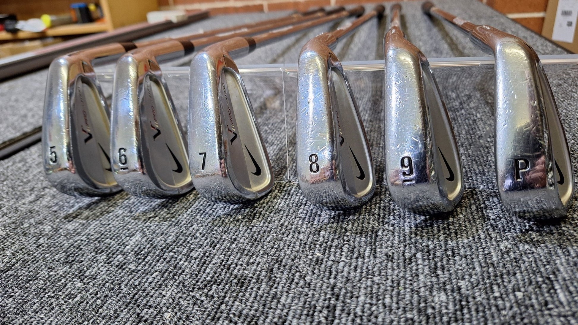 Nike - Victory Red Forged Pro Combo Irons - #5 - PW - Stiff Steel - Right Hand - Shams Golf Exchange