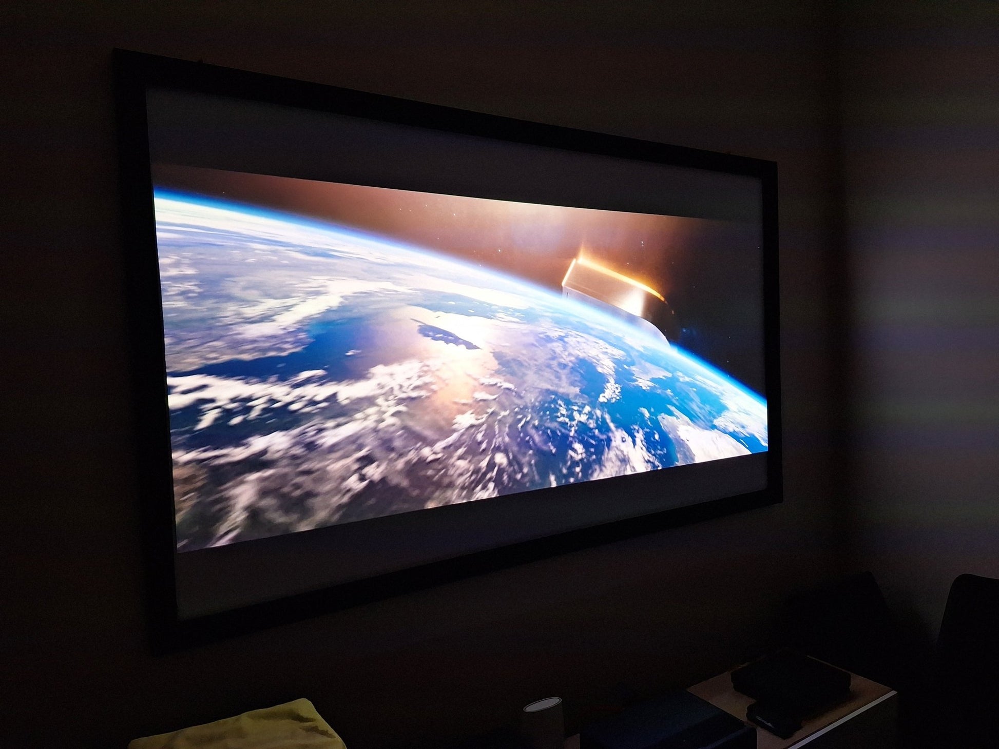Xiaomi - 4k Ultra Short Throw Projector - 150 inch - Screen Included - Shams Golf Exchange