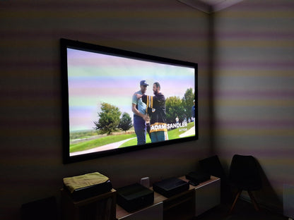 Xiaomi - 4k Ultra Short Throw Projector - 150 inch - Screen Included - Shams Golf Exchange