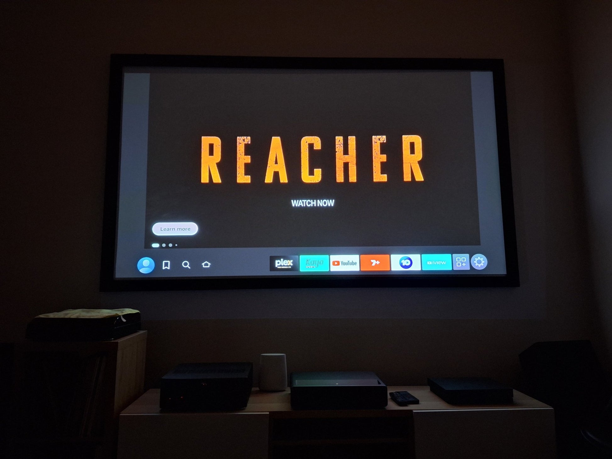 Xiaomi - 4k Ultra Short Throw Projector - 150 inch - Screen Included - Shams Golf Exchange
